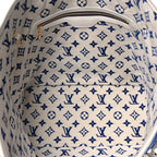 Jacquard Velvet Monogram LV Match Neverfull MM Bleu