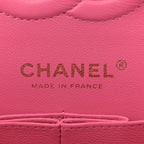 Caviar Quilted Small Double Flap Pink