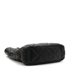 Lambskin Quilted Chanel 19 Shopping Bag Black
