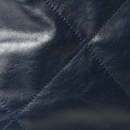 Shiny Calfskin Quilted Chanel 22 Backpack Dark Blue
