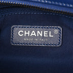 Aged Calfskin Quilted Medium Gabrielle Logo Hobo Blue