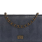 Snakeskin Wallet On Chain WOC Blue