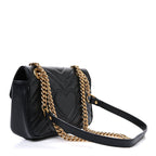 Calfskin Matelasse Mini GG Marmont Shoulder Bag Black