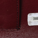 Wood Lambskin CC Vanity Case Brown Black