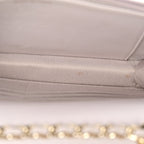 Lambskin Quilted Trendy CC Wallet On Chain WOC Lilac
