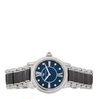 Stainless Steel Ceramic Diamond 30mm Classic Quartz Watch Black