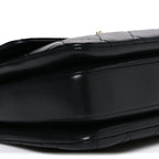Lambskin Quilted Medium Trendy CC Flap Dual Handle Bag Black