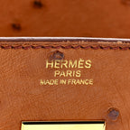 Ostrich Birkin 30 Cognac