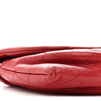 Lambskin Half Moon Wallet On Chain WOC Red