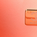 Lambskin Quilted Small Double Flap Light Orange