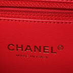 Caviar Quilted Medium CC Filigree Vanity Case Red