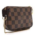 Damier Ebene Complice Trunks and Bags Mini Pochette Accessories Red