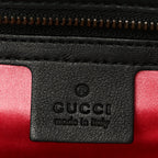 Velvet Matelasse GG Marmont Clutch Black
