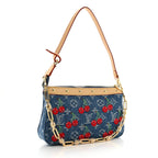 LV X TM Monogram Denim Cerises Pochette Accessories Blue