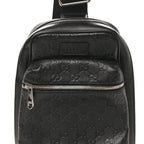 Guccissima Sling Backpack Black