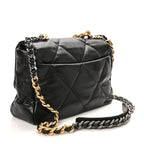 Lambskin Quilted Large Chanel 19 Flap Black