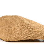 Calfskin Raffia Paulas Ibiza Small Shell Basket Tote Bag Natural Tan