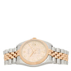 Stainless Steel 18K Everose Gold Diamond 36mm Oyster Perpetual Datejust Watch Pink Jubilee 116231