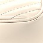 Calfskin Matelasse Small GG Marmont Chain Shoulder Bag White