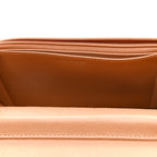Caviar Quilted Wallet on Chain WOC Dark Beige