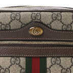 GG Supreme Monogram Web Mini Ophidia Shoulder Bag Brown