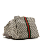 Tender GG Supreme Monogram Textured Dollar Calfskin Web Medium Jackie 1961 Crossbody Bag Beige Ebony New Acero