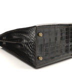 Shiny Alligator Kelly Sellier 32 Havane