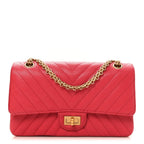 Sheepskin Chevron Quilted 2.55 Reissue 225 Flap Dark Pink