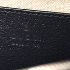 GG Supreme Monogram Textured Dollar Calfskin Web Small Ophidia Dome Shoulder Bag Beige Blue