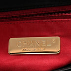 Lambskin Quilted Medium Chanel 19 Flap Black