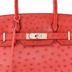 Ostrich Birkin 30 Rouge Vif