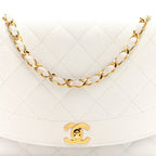 Caviar Quilted Medium Single Flap White
