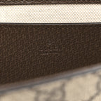 GG Supreme Monogram Textured Dollar Calfskin Web Mini Ophidia Envelope Shoulder Bag Beige Ebony New Acero
