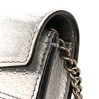 Metallic Calfskin Super Mini Dionysus Shoulder Bag Silver