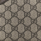 GG Supreme Monogram Textured Dollar Calfskin Web Small Ophidia GG Handbag Beige Ebony New Acero