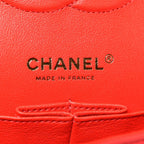 Lambskin Quilted Medium Double Flap Dark Pink