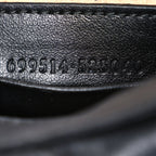 Calfskin Matelasse Chevron Mini GG Marmont Half Moon Hobo Black