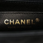 Lambskin Quilted Mini Rectangular Flap Black