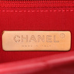 Lambskin Quilted Medium Chanel 19 Flap Red