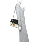 Guccissima Medium Padlock Shoulder Bag Black Mystic White