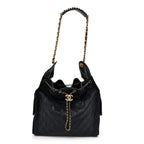 Caviar Quilted Medium Chanel 25 Handbag Dark Navy