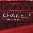 Caviar Quilted Medium Boy Flap Dark Red