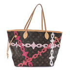 Monogram Bay Neverfull MM Rose Ballerine Poppy