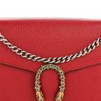 Calfskin Mini Dionysus Chain Wallet Hibiscus Red
