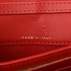 Aged Calfskin Quilted 2.55 Reissue Clutch With Chain Red