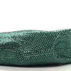 Crystal Embellished Satin Mini Hotfix Jodie Emerald
