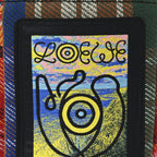 Neoprene Wool Tartan Eye/LOEWE/Nature Chalk Drawstring Bag Multicolor