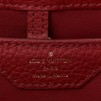 Calfskin Woven Capucines PM Black Red