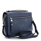 Metallic Empreinte Monogram Giant Pochette Metis Navy Nacre