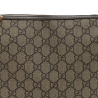 GG Supreme Monogram Textured Calfskin Web Super Mini Ophidia Shoulder Bag Beige Ebony New Acero